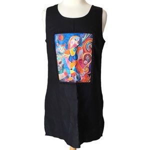 Sokayri Atelier Boutique Hand Painted Sleeveless Linen Tunic